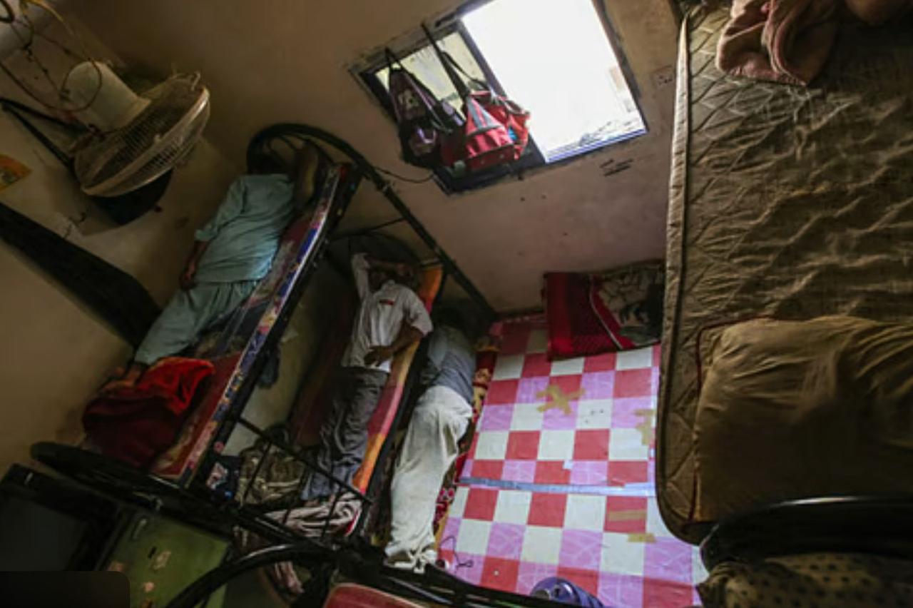 Overcrowded worker accommodation in Dubai